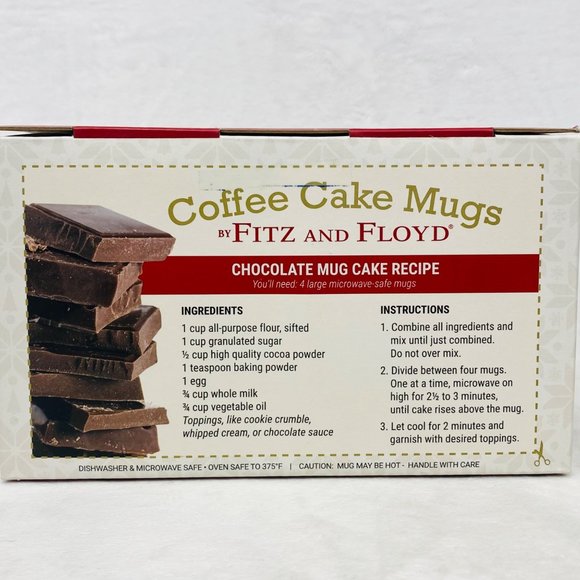 Two Coffee Cake Mugs by Fitz & Floyd - New in Box - Picture 4 of 5